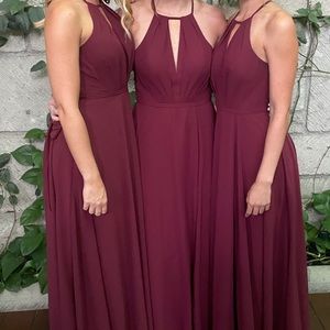 Azazie Evalleen Cabernet color size A0